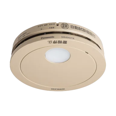 SHK42422YK  和室色 パナソニック けむり当番 薄型 2種 ワイヤレス連動 子器 電池式 あかり付 警報音 音声警報 AISEG連携機能付