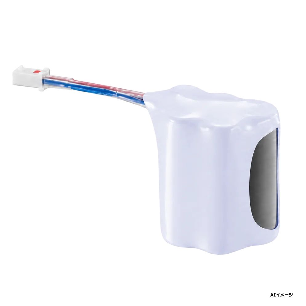 FK763相当品 電池屋製新品 交換電池 6V1200mAh ニッケル水素 ＜年度シール付き＞ コネクター付きそのまま取付できます。