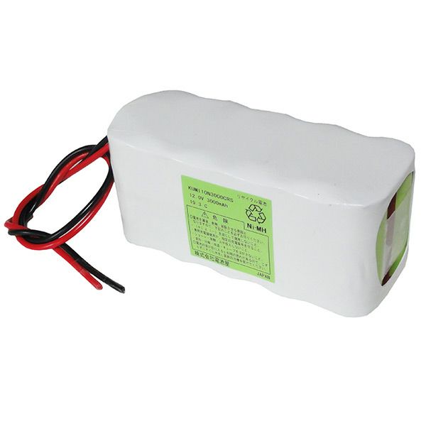 N2800C10HC相当品 電池屋製新品 組電池 ムサシインテック測定器ハイビットメガー DI-11N用等 12V3000mAh W型 リード線のみ
