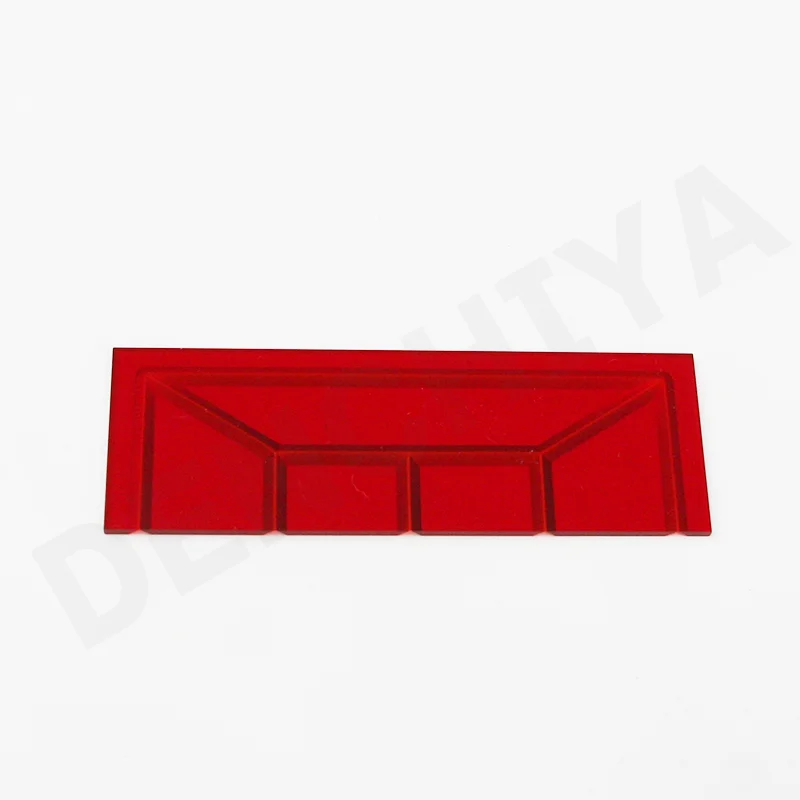 B9 割ガラス 赤地無字 35x105   【送料全国一律275円】