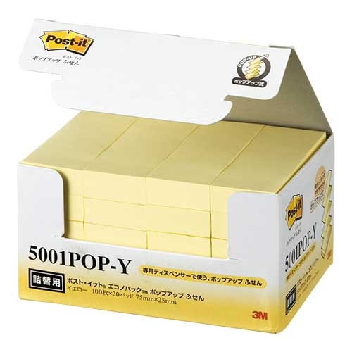 5001POP-Y スリーエム  ジャパン Post-itポップアップ 詰替 5001POP-Y 4547452769483 分類：のりつきメモ