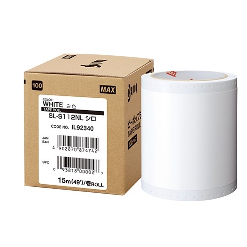 SL-S112NLｼﾛ マックス ビーポップ標準シート 100mm SL-S112NLシロ 4902870874742 分類：切文字機消耗品