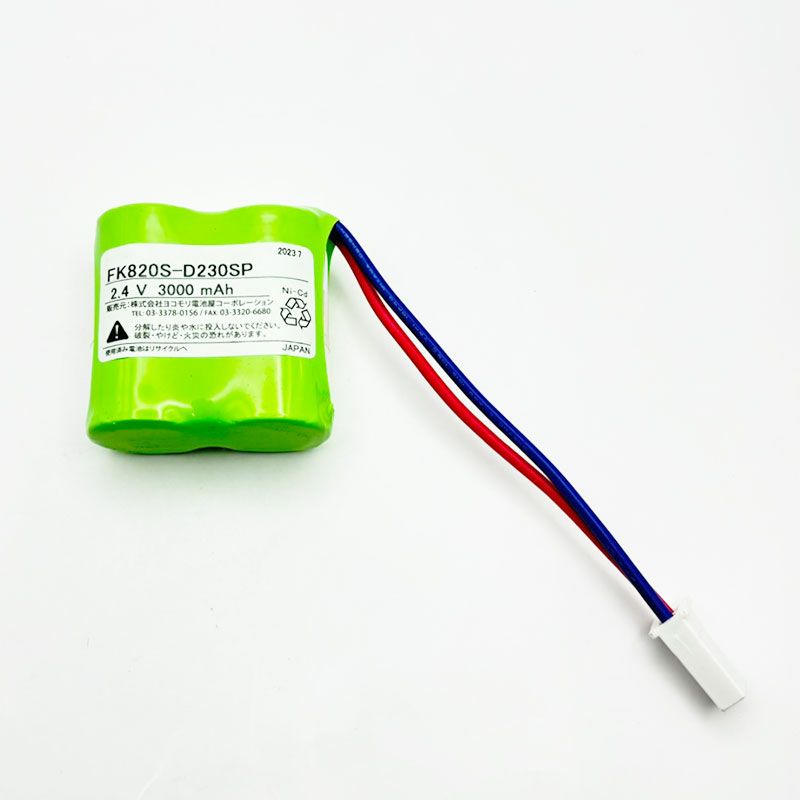 FK820相当品 電池屋製 新品 パナソニック製誘導灯用交換電池 <FK381/FK671相当品(同等品)> 2.4V3000mAh<年度シール付き> コネクター付きそのまま取付できます。