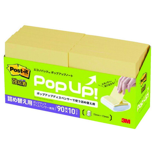 6541SSPOP-Y スリーエム  ジャパン Post-it強粘着ポップアップ詰替6541SSPOP-Y 4549395508075 分類：のりつきメモ
